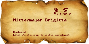 Mittermayer Brigitta névjegykártya